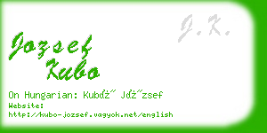 jozsef kubo business card